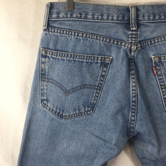 Levi's 505 Jeans Straight Leg Blue Denim Red Tab - Picture 5 of 12